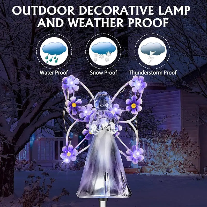 BowLift | Solar-powered angel garden light – Waterproof memorial decoration for outdoor areas!