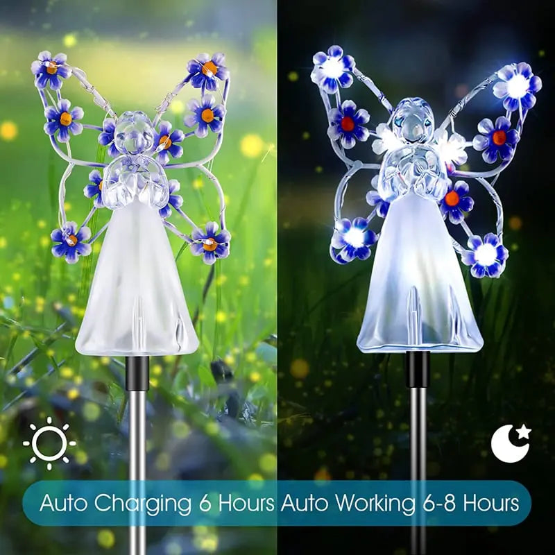 BowLift | Solar-powered angel garden light – Waterproof memorial decoration for outdoor areas!