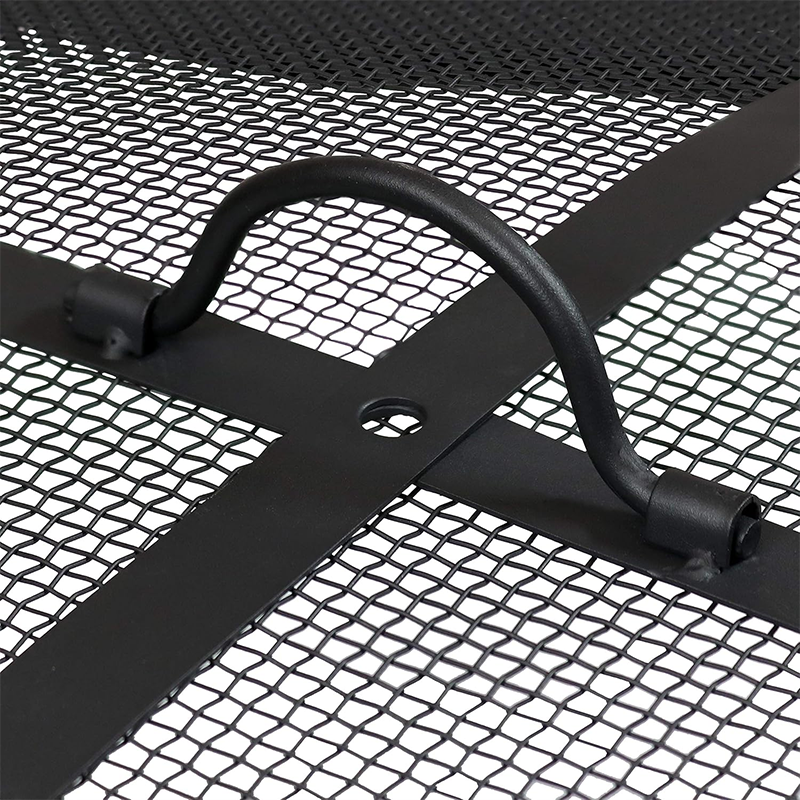 BowLift | Heavy Duty Steel Fire Pit Spark Screen with Handles - 24" Diameter
