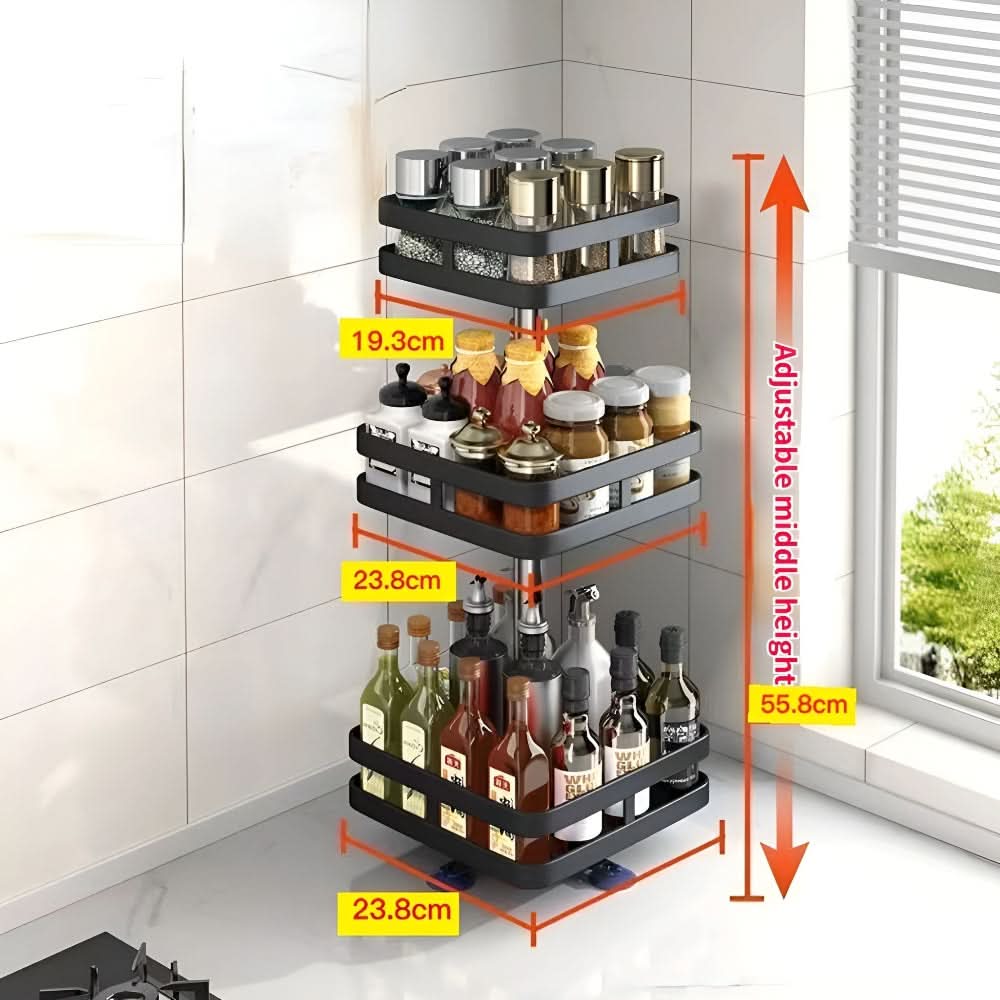 BowLift | 360° Rotating Spice Rack Organizer for Countertop
