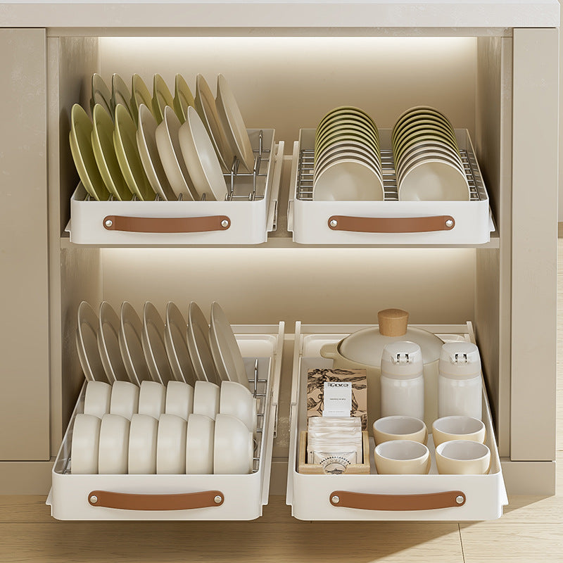 BowLift | Stainless Steel Pull-Out Storage Kitchen Organizer Tray