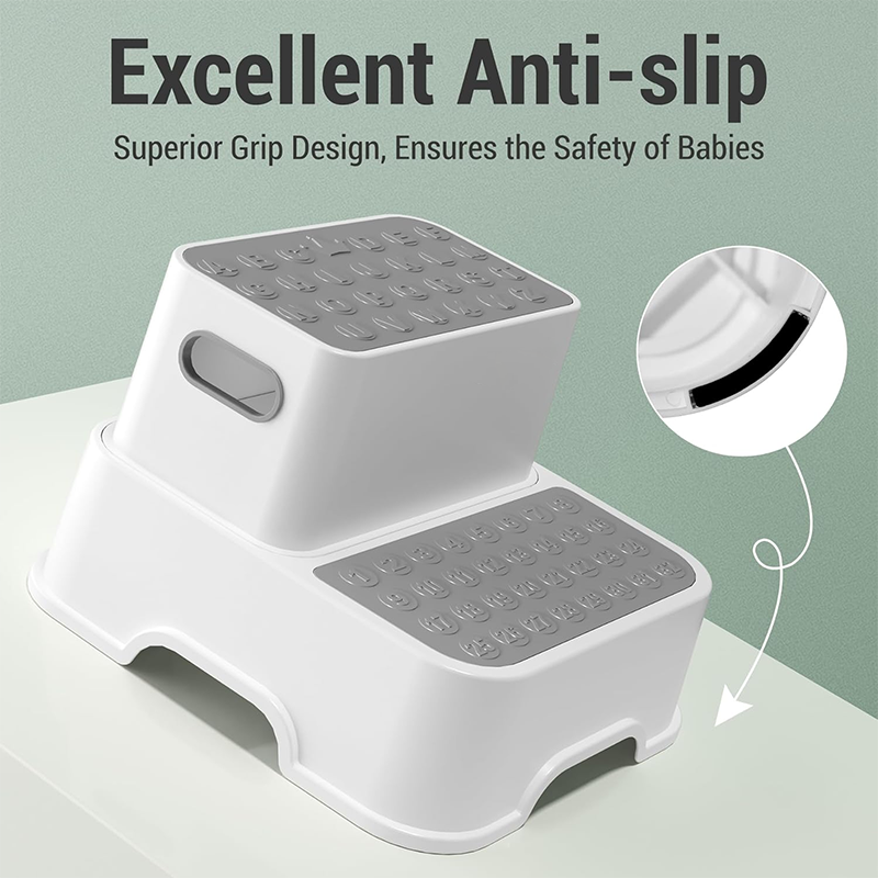 BowLift | 2 Kids Step Stools, Toddler Step Stools for Bathroom Sinks, Non-Slip Double Step Stools for Toddler Bathrooms, Multi-Purpose Toilet Step Stools for Kids, Toilet Training (Pack of 2)