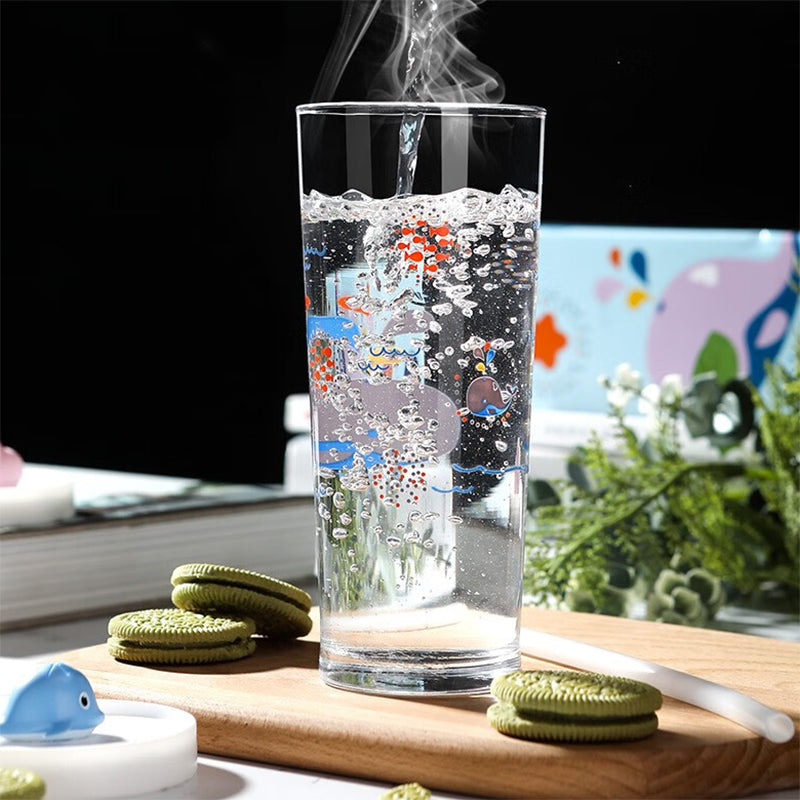 BowLift | Heat-Resistant Cold Water Cup, Color-Changing Straw Cup With Scale, Glass Water Cup, Juice Drink, Milk Cup, Buy One Get One Free
