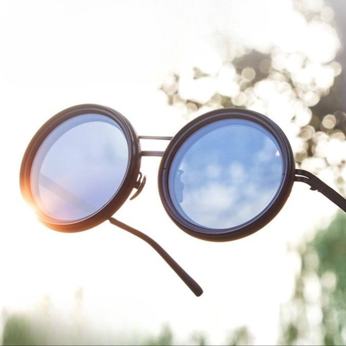 BowLift | VisionRound Polarized Sunglasses – Unisex Retro Design with Adjustable Light Filter