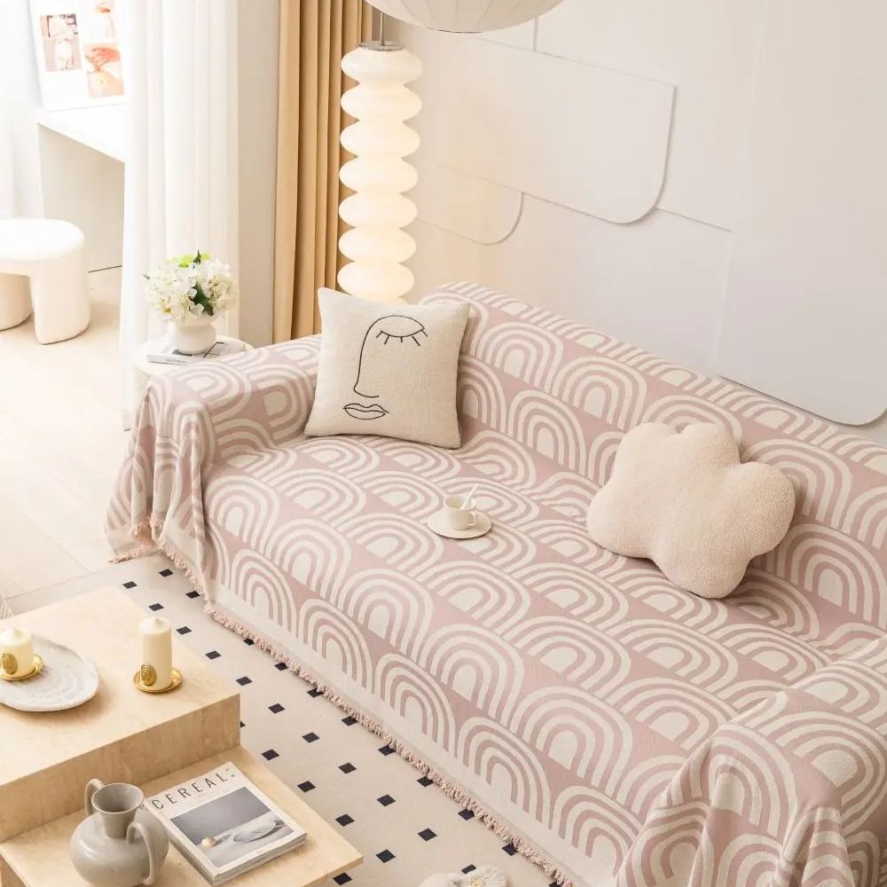 BowLift | Symmetrical Half-Arch Chenille Sofa Cover