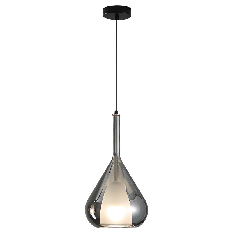 BowLift | Glass Pendant Lamp with Height Adjustment – Minimalist Lamp for Living Room and Above Table, Warm LED Light
