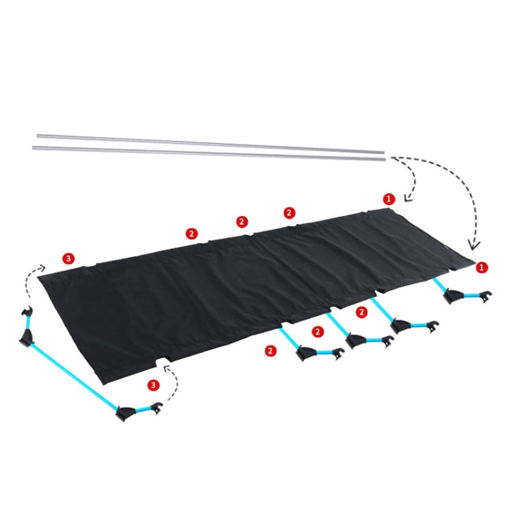 BowLift | CLS Outdoor Lightweight Folding Bed Camping Simple Leisure Bed (Black)