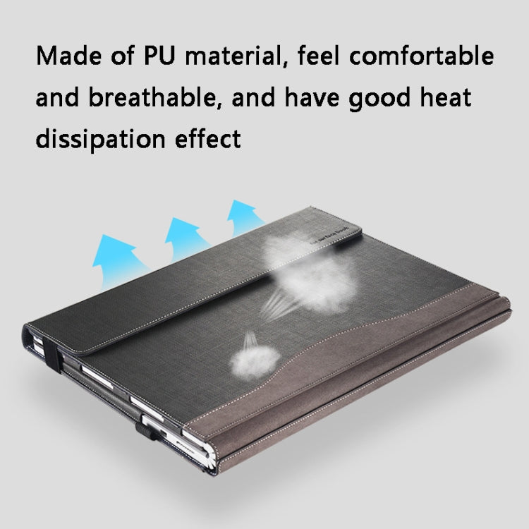 BowLift | PU Leather Laptop Case for Microsoft Surface Book 2 15 Inch (Gentleman Gray)