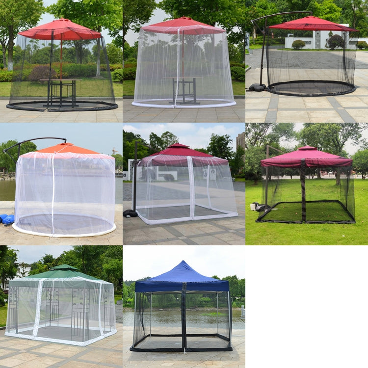 BowLift | HY-0205 300 x 230 cm Outdoor Sun Umbrella Anti-Mosquito Net Cover, Dimensions: Folding Tents (Black)