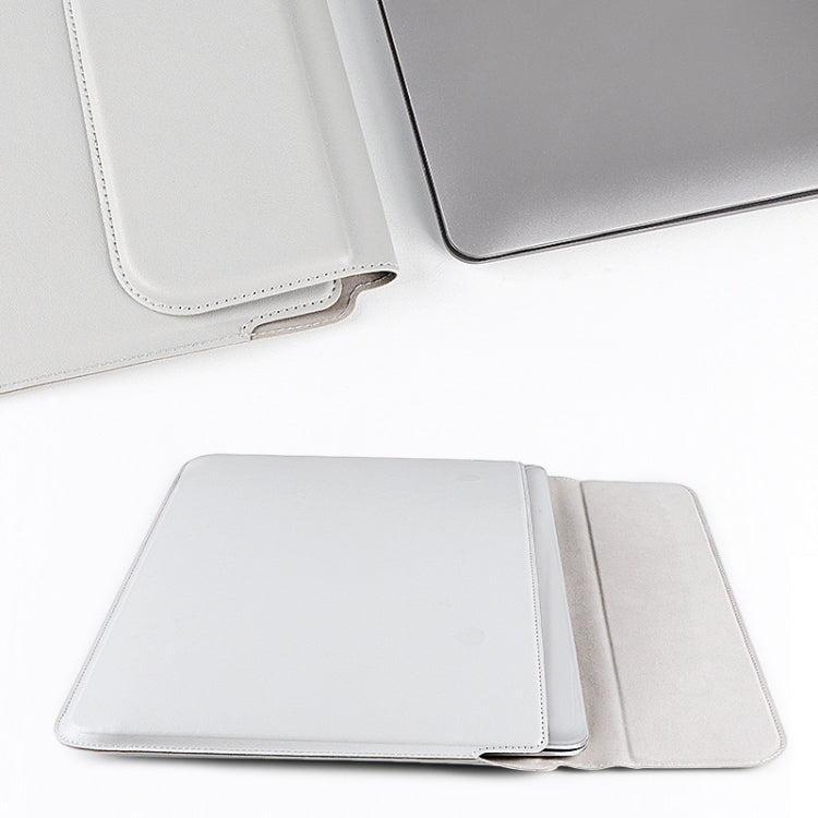 BowLift | PU08DZ Leather Laptop Interior Compartment Bag with Stand Function, Size: 14.1-15.4 Inches (Sapphire Blue)