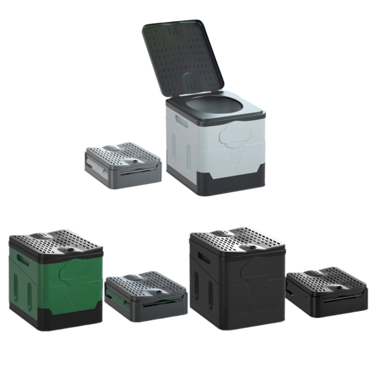 BowLift | Auto Folding Portable Toilet Outdoor Emergency Mobile Toilet (Dark Gray)