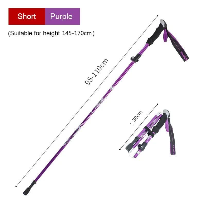 BowLift | Ultralight 5-piece telescopic trekking poles for mountain and hiking tours