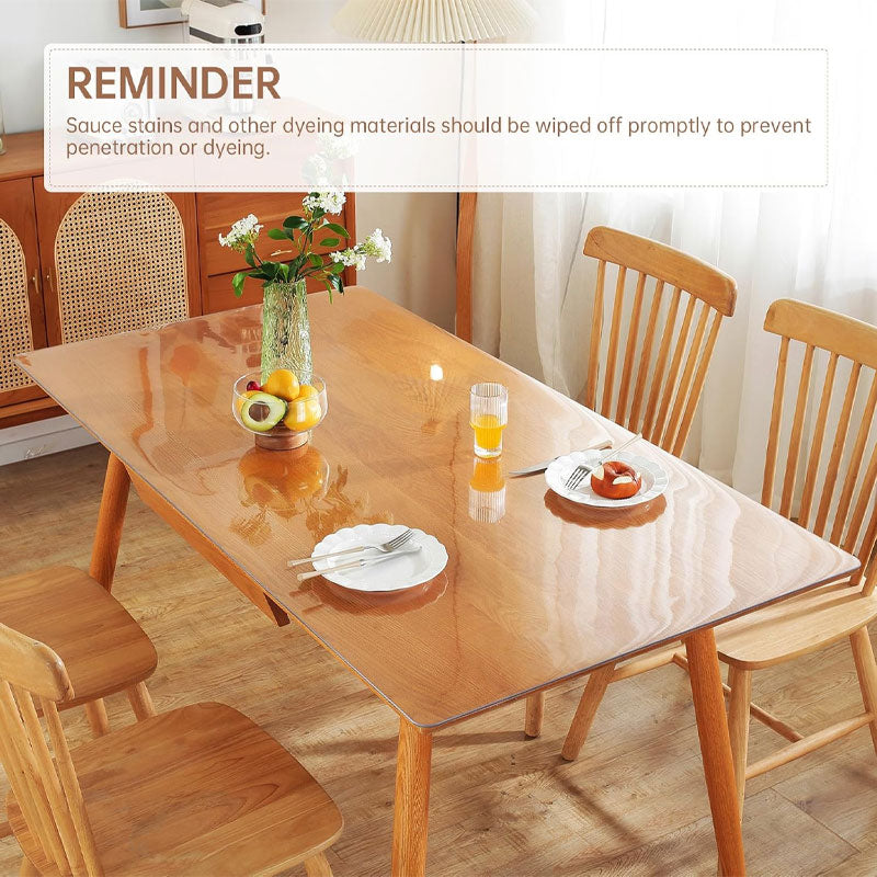 BowLift | 2 mm thick rectangular plastic table cover, PVC transparent table protector