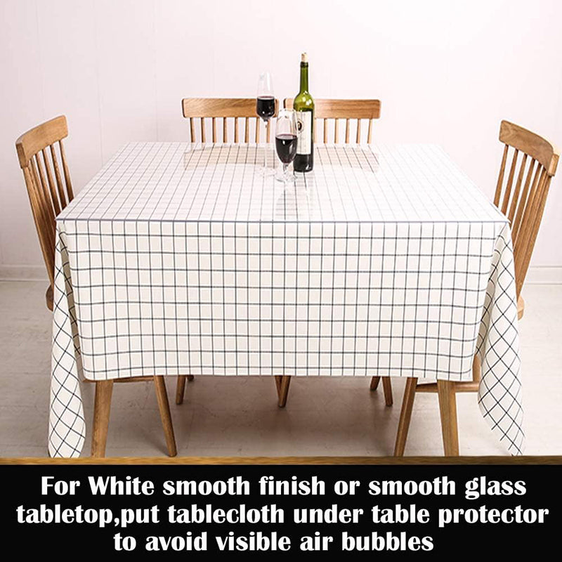 BowLift | 18X36 Inches 1.5mm Thicken Custom Clear Plastic Desktop Table Protector PVC Wipeable Furniture Kitchen Countertop Pad for Dining Living Room Coffee Mat