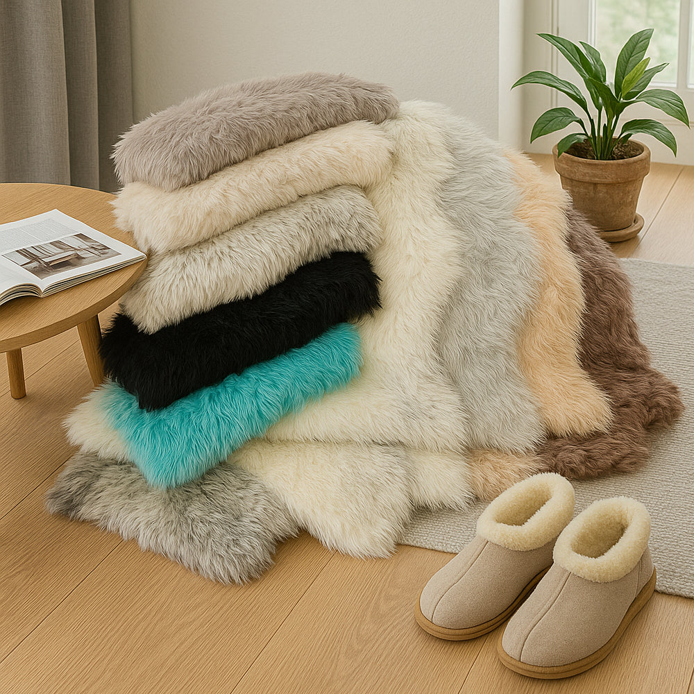 BowLift | CozyVacht Mini-Rug – Soft Faux Fur Carpet of 90x60 cm in Various Colors