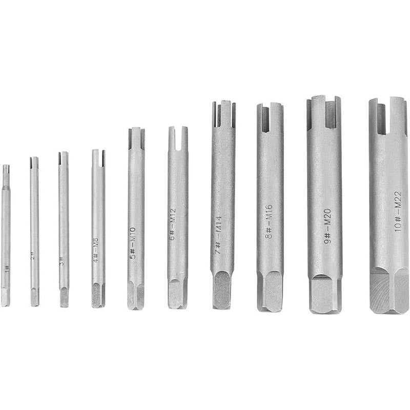 BowLift | 10 pcs Tap Extractors Bolt Extractor Set for industrial screw and bolt removal as well as home repair work