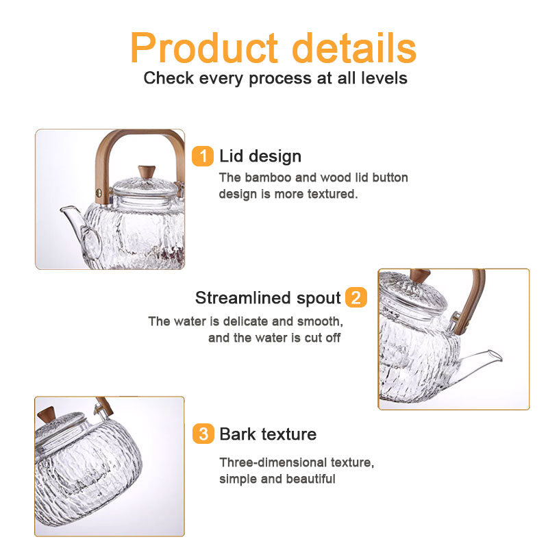 BowLift | High Borosilicate Glass Teapot, Multi-Purpose Teapot, Boutique Teapot, Household Flower Teapot