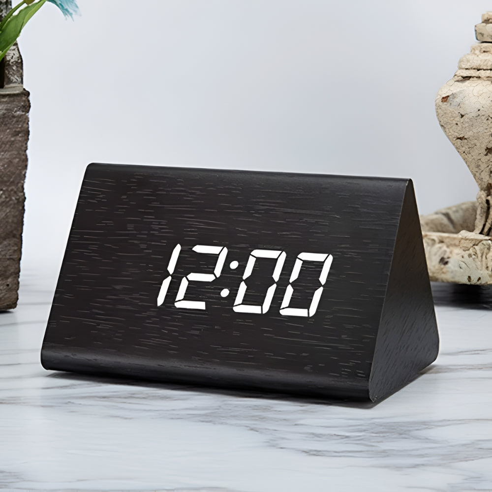 BowLift | Elora Wooden LED Alarm Clock Digital Display