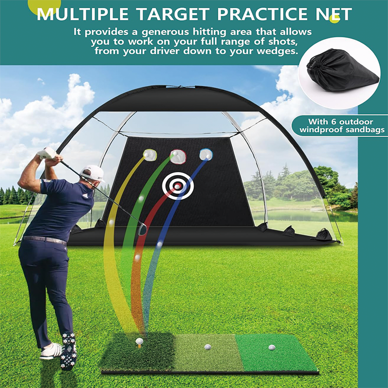 BowLift | Golf Net, 10x7FT Indoor Outdoor Home Golf Swing Training Net, ndoor Golf with Reduce Noise Nylon Target for Golf Lovers, Sports Game