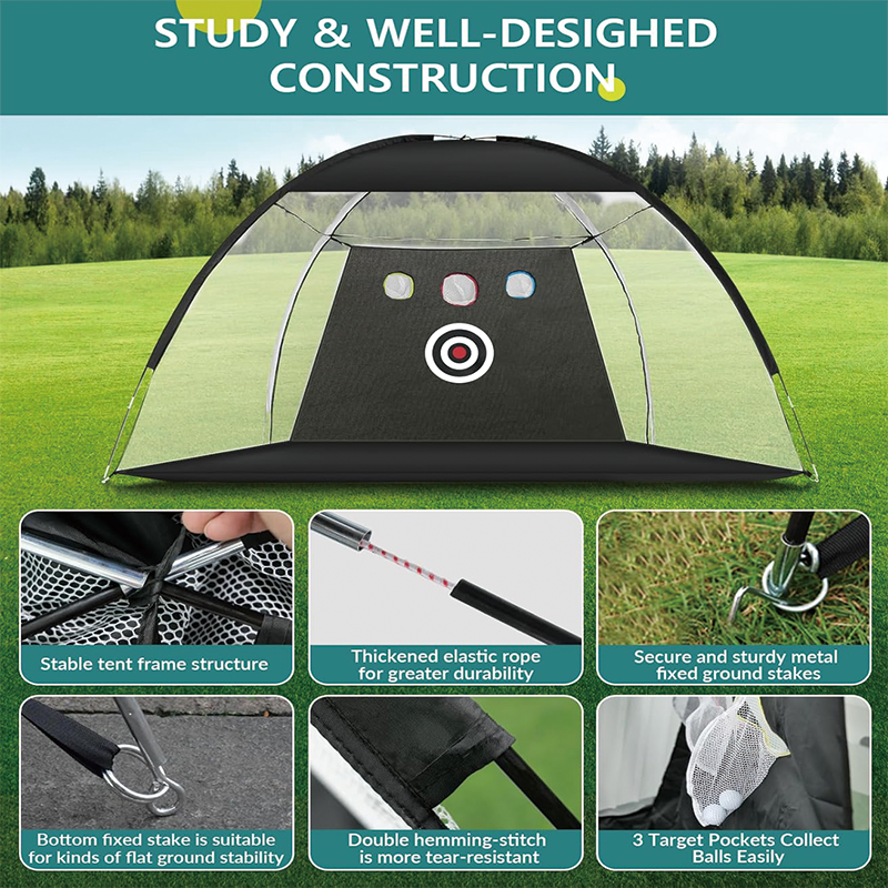 BowLift | Golf Net, 10x7FT Indoor Outdoor Home Golf Swing Training Net, ndoor Golf with Reduce Noise Nylon Target for Golf Lovers, Sports Game
