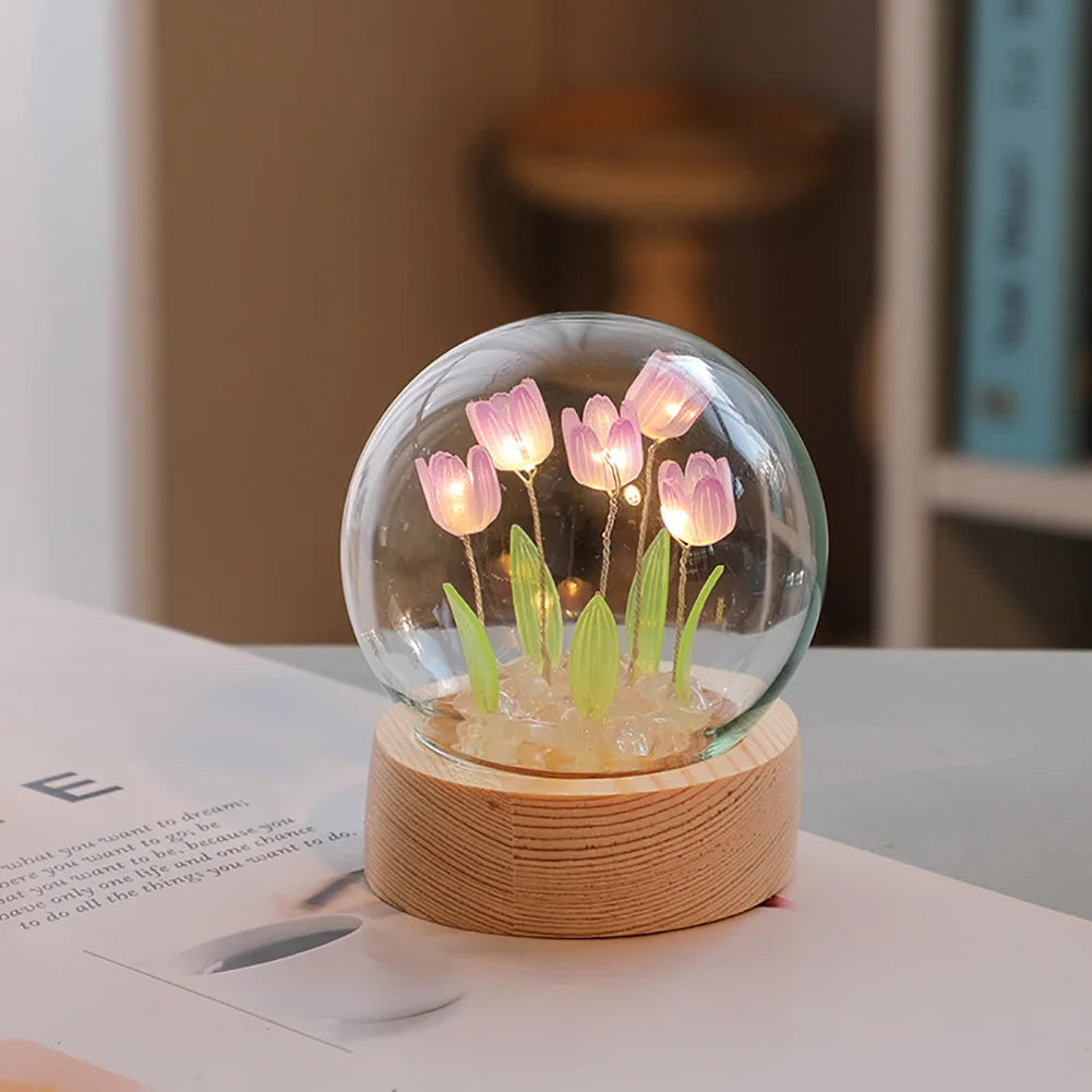 BowLift | TulipGlow Elegant Floral Table Lamp – Refined Lighting