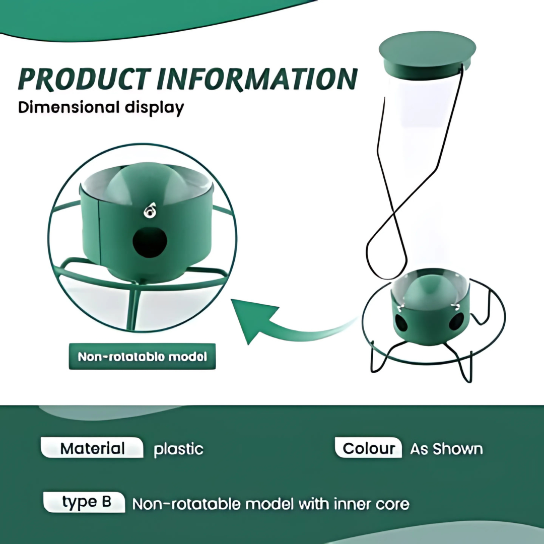 BowLift | Bird Feeder | Squirrel-Proof Hanging Seed Feeder Outdoor