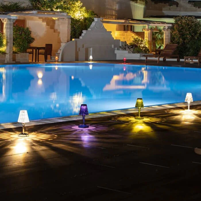 CrystalLuxe Table Lamp - Elegant Crystal Table Lighting Bowlift