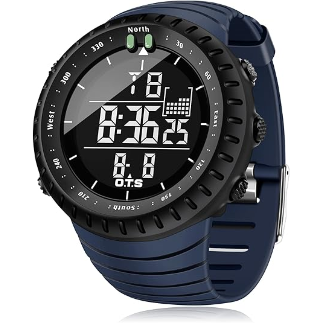 BowLift | Henry Waterproof Men’s Digital Sports Watch – Shockproof, Tactical & LED Backlit Outdoor Timepiece