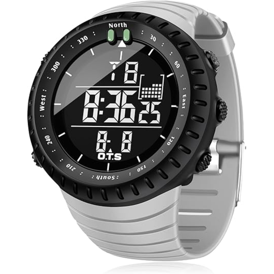 BowLift | Henry Waterproof Men’s Digital Sports Watch – Shockproof, Tactical & LED Backlit Outdoor Timepiece