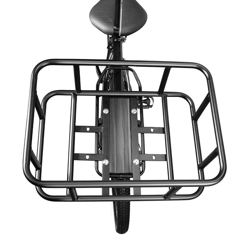 BowLift | Heavy-Duty Rear Bike Basket with Rack – Large Metal Bicycle Carrier for Groceries, Commutes & E-Bikes