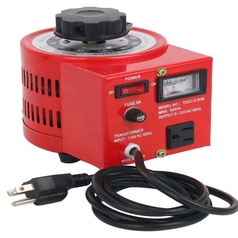 BowLift | 500VA Auto Variable Voltage Transformer 110VAC Input, 0-130VAC or Home Industrial Office