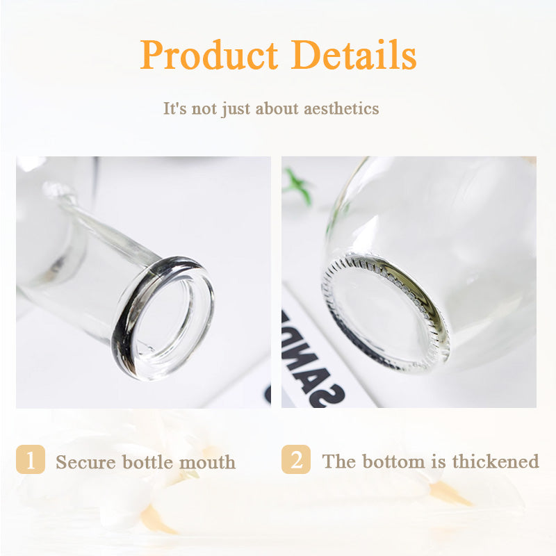 BowLift | High-End Vase Ornaments, Simple Living Room Flower Arrangement Glass Transparent Vase