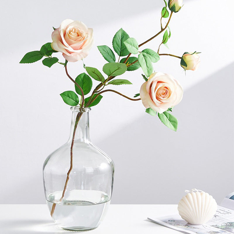 BowLift | High-End Vase Ornaments, Simple Living Room Flower Arrangement Glass Transparent Vase