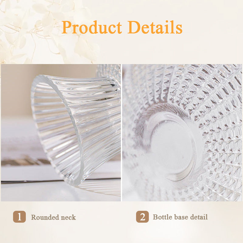 BowLift | Light Luxury High-End Glass Vase, Living Room Flowers Transparent Flower Arrangement