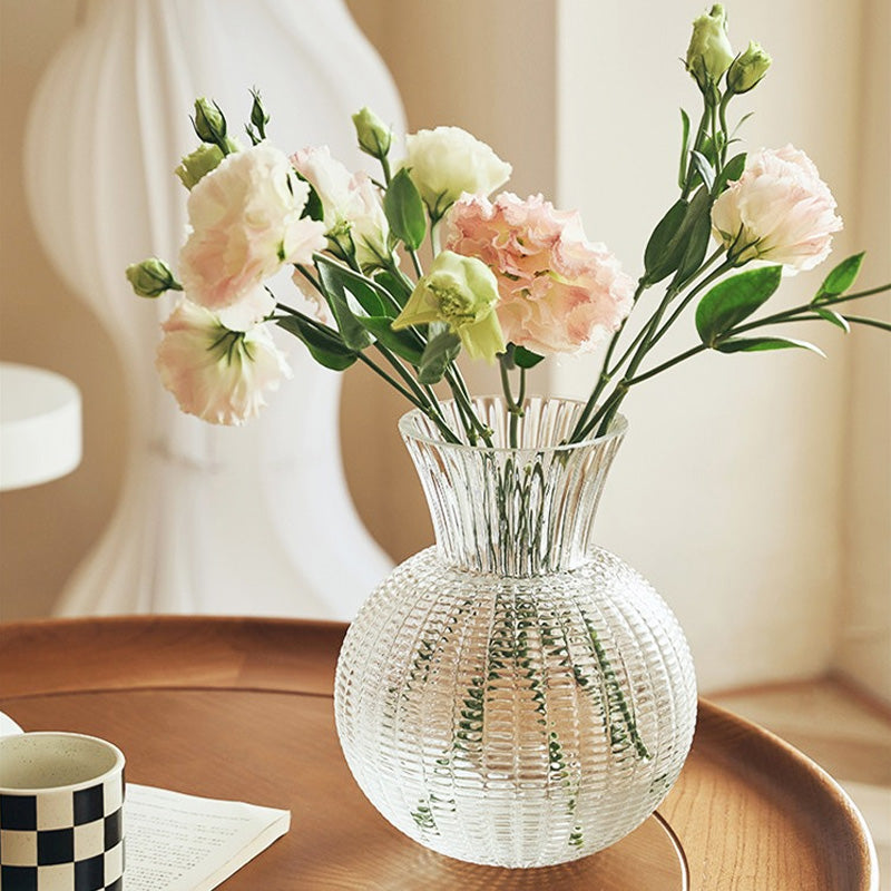 BowLift | Light Luxury High-End Glass Vase, Living Room Flowers Transparent Flower Arrangement