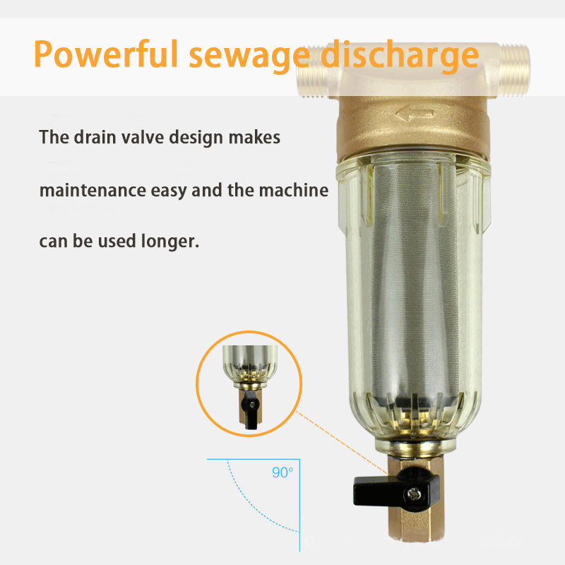 BowLift | Kitchen Household Pure Copper Pre-Filter Backwash Water Heater Pre-Filter Large Flow Household Water Purifier