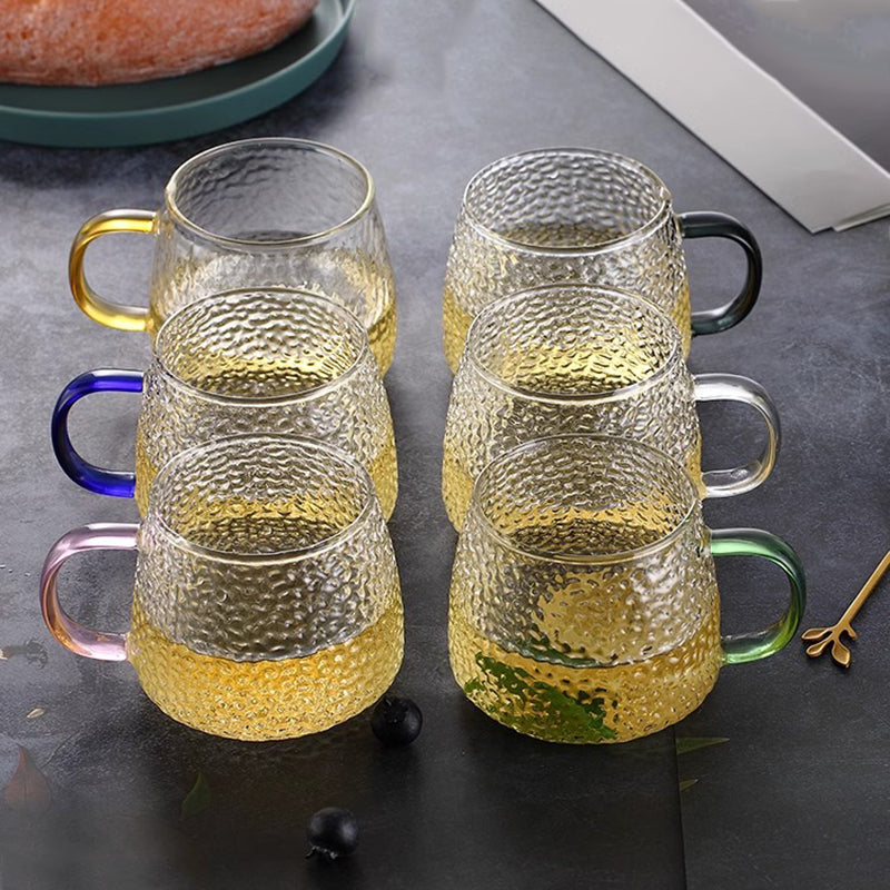 BowLift | Light Luxury Glass Simple Water Cup Household Heat-Resistant Living Room Drinking Cup With Handle Tea Cup