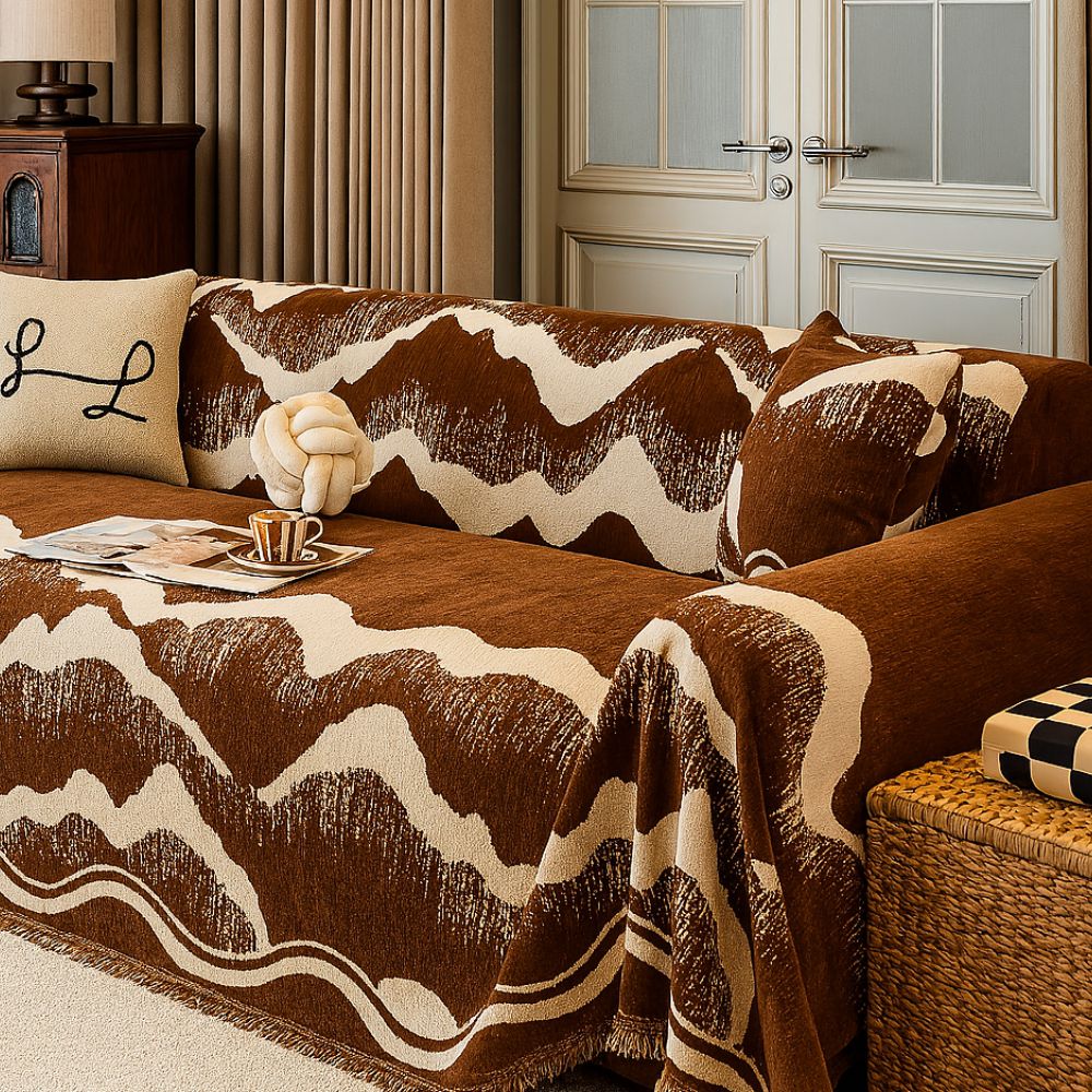 BowLift | Wavescape Chenille Sofa Cover