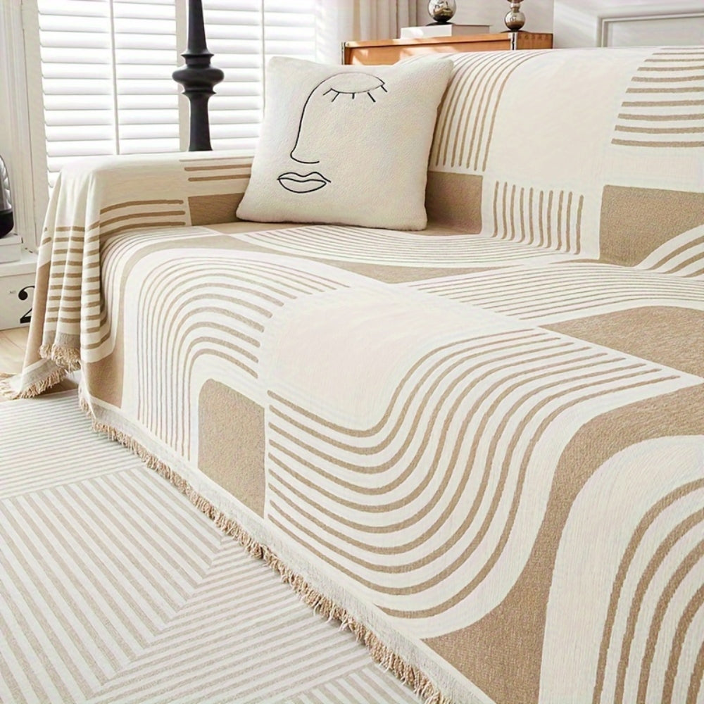 BowLift | Wavy Stripe Boho Sofa Cover