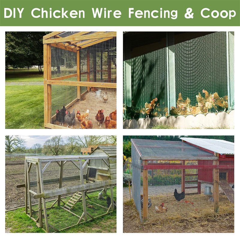 BowLift | Welded Wire Roll, 24 Inch x 100 Ft Green Wire Mesh Fence, Suitable For Garden Fencing, Poultry Netting For Rabbit/Duck/Chicken Coop