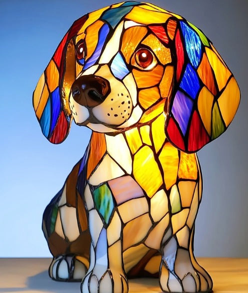 BowLift | GlowPaw Dog Tribute Lamp – Handmade Acrylic Night Light for Dog Lovers (USB Powered)