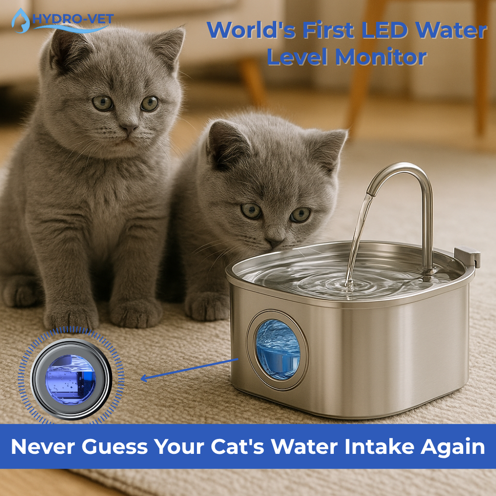 BowLift | AquaSoft Whisper Quiet Drinking Fountain for Pets – 3.2L with LED, Stainless Steel & 5-Stage Filtration