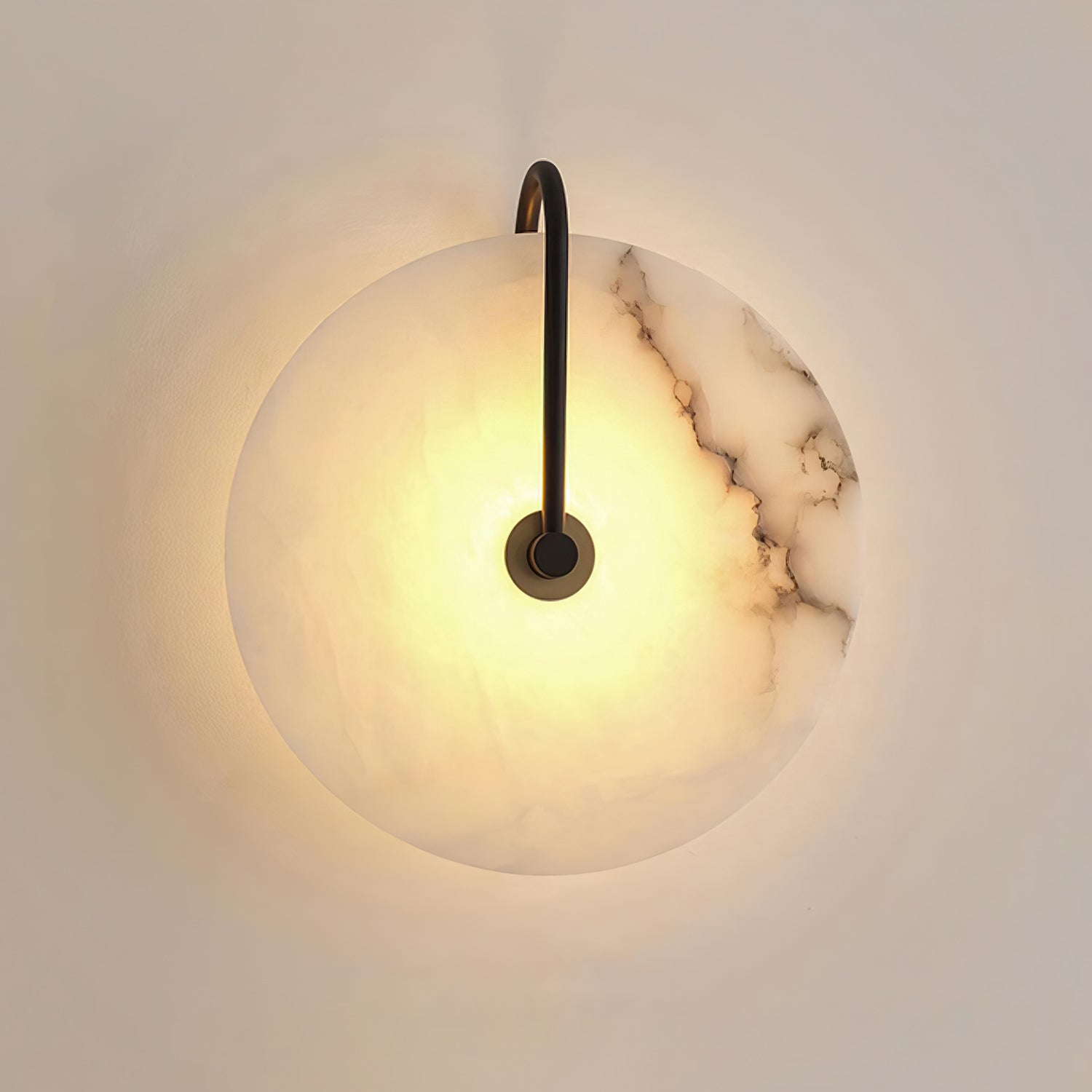 BowLift | White Alabaster Wall Lamp