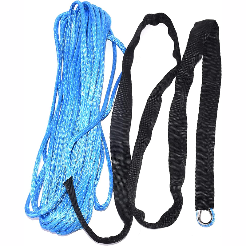 BowLift | Winch Cable12 Strands Synthetic Winch Winch Rope for Truck Boat Offroad Winch Rope Extension 6mm x 15m