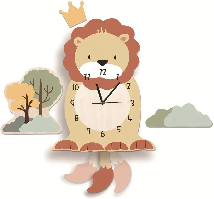 BowLift | Wall Clock - ZooTime - Cute Animal Design - Perfect for Children's Room