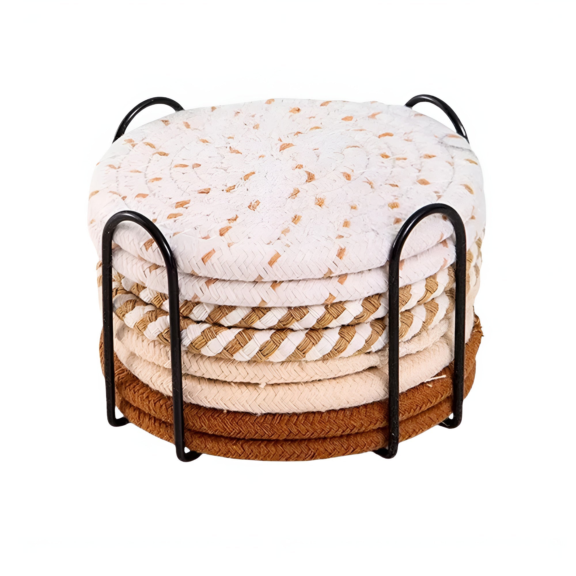 BowLift | Woven Whirl Coaster Set | 8Pcs Set