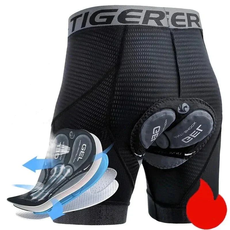 BowLift | Breathable Mesh Cycling Shorts with Gel Padding | Shockproof Cycling Shorts for Men