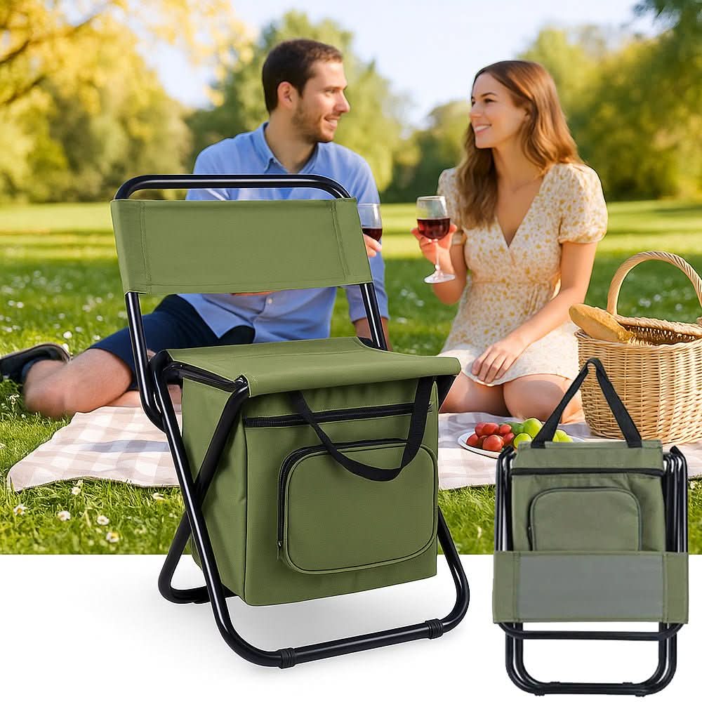 BowLift | Folding chair with backrest & integrated cool bag