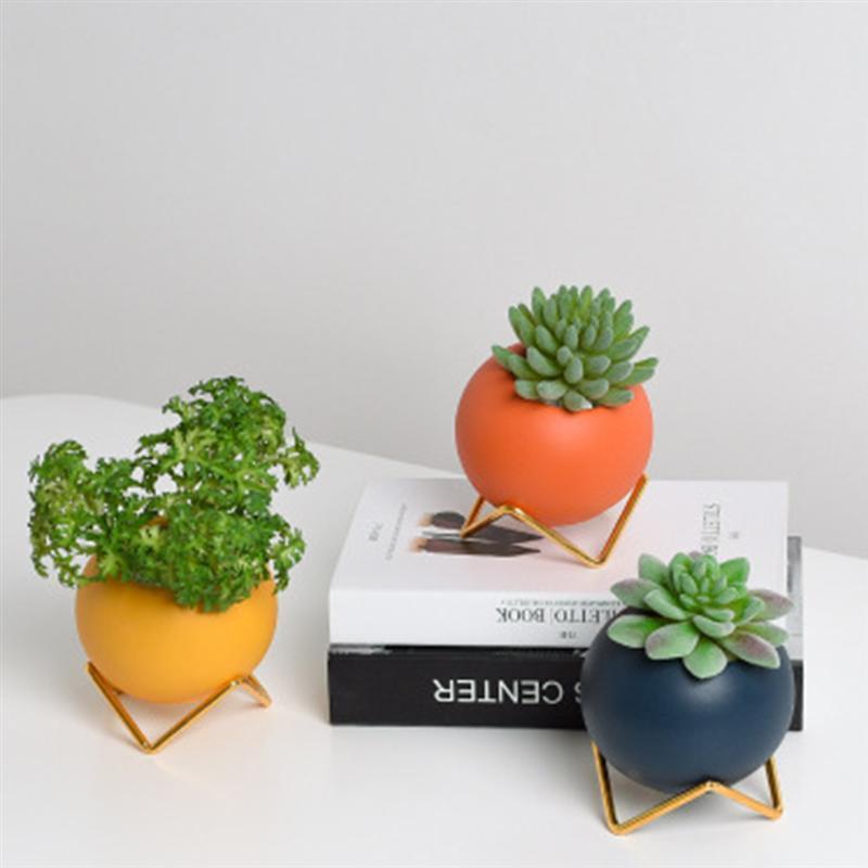BowLift | Abstract Colors Ceramic Flower Pots with Stand