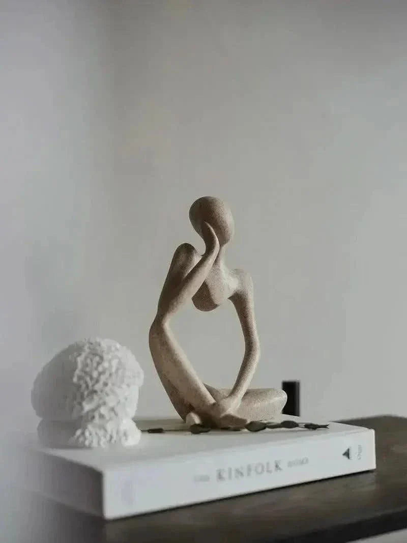 BowLift | Abstract Thinker Resin Sculpture – Home Decor
